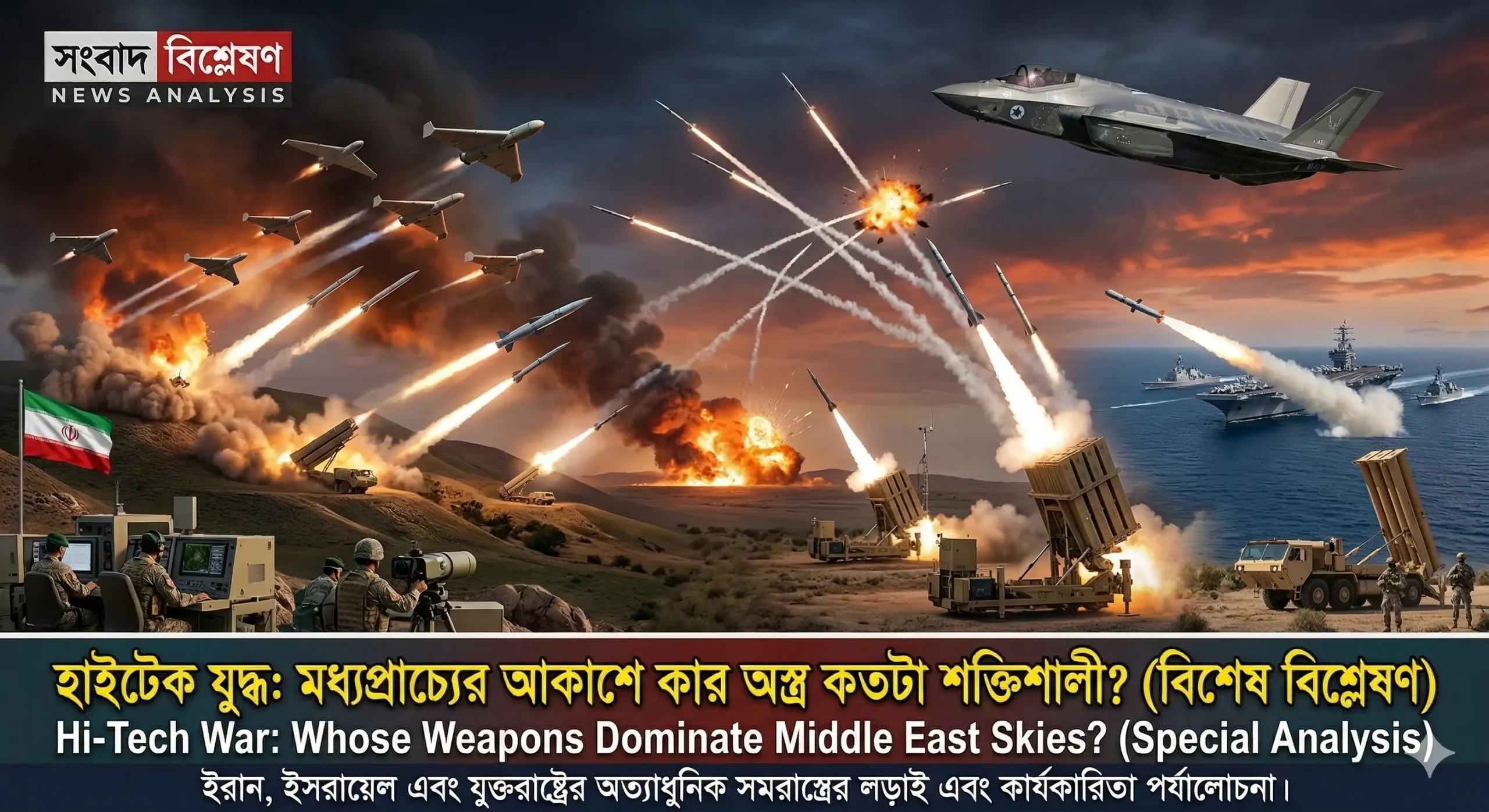 হাইটেক যুদ্ধ: মধ্যপ্রাচ্যের আকাশে কার অস্ত্র কতটা শক্তিশালী? (বিশেষ বিশ্লেষণ)